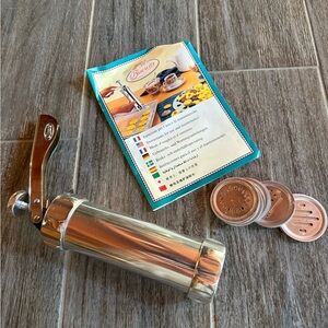 spritz cookie press..stainless steel